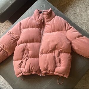 Native Youth puffer jacket - color blush